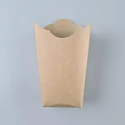Бокс для картоплі фрі, 140x80x50 мм, KRAFT, 100 штук, для картоплі фрі, снеків і фастфуду - мініатюра 2