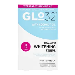 Полоски отбеливающие GLO32, Weekender Whitening Strip, 8 шт