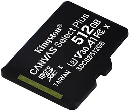 Карта пам'яті Kingston microSDHC/SDXC UHS-I Class 10 Canvas Select Plus 512Gb - мініатюра 2