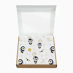 Пелюшка муслінова Cosas Penguins 80х100 см (MuslinDiapers_PenguinsBallYellow) - мініатюра 2