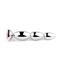 Металева анальна пробка Jewellery сріблястого кольору - мініатюра 3