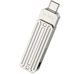 Флеш-накопичувач WIWU Wi-FD001 3in1 (USB-A/C/L) USB 3.0, 64GB Silver - мініатюра 4