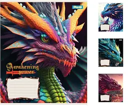 
Зошити учнівські 18 аркушів лінія. 1В Dragon, 25 шт. в упаковці