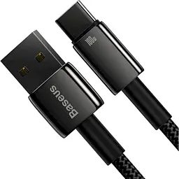 Кабель Baseus Tungsten Gold Fast Charging Data Cable USB to Type-C 100W 1m Black