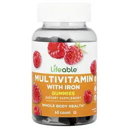 Мультивитамины для детей Kids Multivitamin with Iron 60 жевательных конфет Lifeable vit0005328