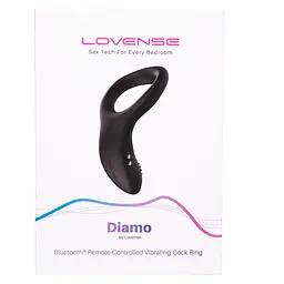 Віброкільце з керуванням зі смартфона Lovense Diamo Cock Ring, 11.3х4.4 см (чорний) - мініатюра 7