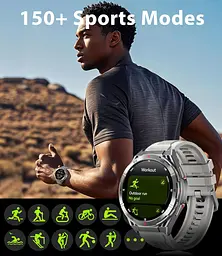 Годинник Oukitel BT12 Grey (6931940789585) - мініатюра 2