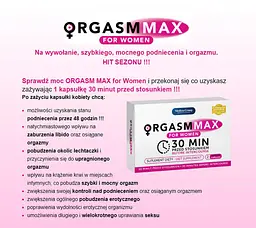 Таблетки Orgasm Max оргазм та лібідо жінок, (ціна за упаковку, 2 капсули) - мініатюра 2