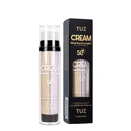 База та тональний крем 2 в 1 TUZ Primer Plus Foundation Spf 50, 2 х 25 г, 02 Natural skin & Silky Violet