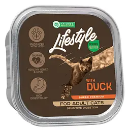 Вологий корм для котів із чутливим травленням із качкою Nature's Protection Lifestyle Sensitive, 85г