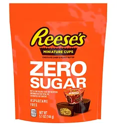 Цукерки Reese's Zero Sugar Miniatures Chocolate Peanut Butter Cups Candy 144г