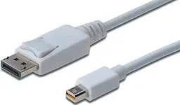 Кабель Mini DisplayPort - DisplayPort Digitus 3m White - мініатюра 1