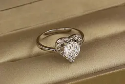 Кільце Xuping Jewelry Сердечко 12 мм р 17 сріблясте