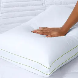 Подушка пух Cosas Feather антиалергенна 50x70 см білий (Pillow_50x70_Fluff_BKGreen) - мініатюра 8