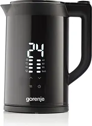 Электрочайник Gorenje 1.7 л двойные стенки LED дисплей Strix контроль черный kuh0015386 - миниатюра 4