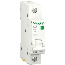 Автоматичний вимикач Schneider Electric RESI9 6kA 1P 63A C (R9F12163)