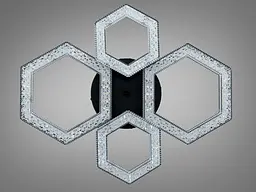 Стельовий LED-світильник Diasha 6653/2+2BK — 54 Вт, 58×48 см, пульт і зміна температур - мініатюра 4