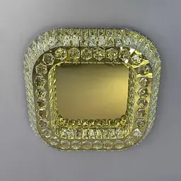 Розкішна стельова LED-люстра для вітальні Linisoln 3216-60×60 FG золото 160 Вт до 20 м2 - мініатюра 4