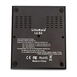 Розумний зарядний пристрій для акумуляторів LiitoKala Lii-S4 АА, ААА, 18650, 21700, 26650 Li-ion, LiFePO4, Ni-MH, Ni-Cd (19408) - мініатюра 5