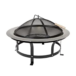 Чаша для багаття Levistella LV20021801FP, 73х46 см, нержавіюча сталь, з решіткою, жаростійка - мініатюра 2