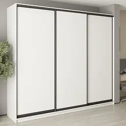 Шафа-купе тридверна MebelStar Комбо BG 3ДСП 270x45x240 см Аляска білий (MBS-9417)