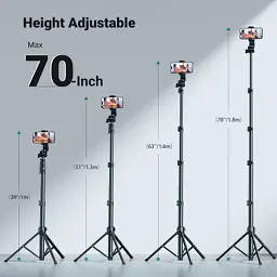 Штатив Ugreen LP680 Selfie Stick Tripod with Bluetooth Remote Black (15609) - мініатюра 4