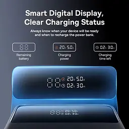 Baseus Blade 20000 mAh 100W Black павербанк для ноутбука, телефона, планшета - мініатюра 4