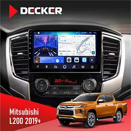 Штатна магнітола Mitsubishi L200 2019+ Decker D9-006 4x64, 4G Decker (НФ-00008946)