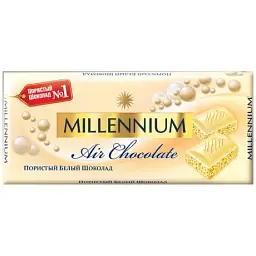 Шоколад Millennium білий пористий 85г