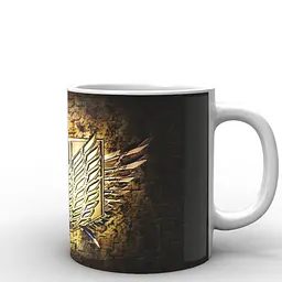 Кухоль GeekLand Атака Титанів Attack on Titan герб AT.02.006 330 мл білий - мініатюра 2