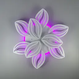 Стельова LED люстра біла на 9 пелюсток Line.F RGB підсвітка Немає - мініатюра 3