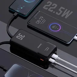 Павербанк Dudao Black 30 000 mAh / 22.5 Вт (6977196682478) - мініатюра 6