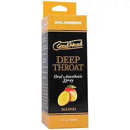 Спрей для мінету Doc Johnson GoodHead DeepThroat Spray - Mango 59 мл для глибокого мінету - мініатюра 3
