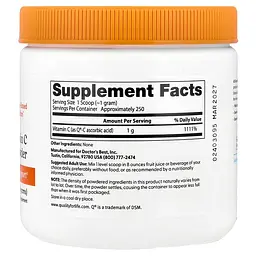 Вітамін С Doctor's Best Pure Vitamin C Powder 250 гр - мініатюра 2