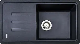 Кухонна мийка Adamant SLIM LONG чорна 780x435x200 мм, з крилом 78 см - мініатюра 1