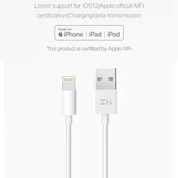 Кабель Xiaomi ZMi AL851 USB - Lightning 1.5m White [76061] - мініатюра 2