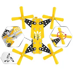 Дитячий Конструктор Металевий "Robot Drone" 570 Деталей TechnoK - мініатюра 8