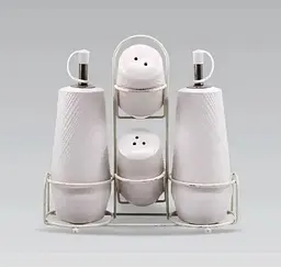 Керамічний набір для спецій та пляшечки для олії Maestro MR-20002-04S настільний набір баночок Білий