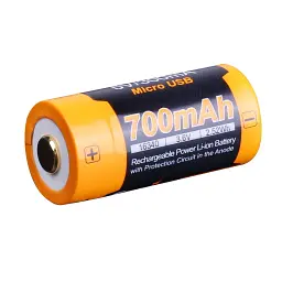Акумулятор Fenix 16340 700 UP mAh Li-ion micro usb (ARB-L16-700UP) - мініатюра 2