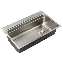 Кухонна мийка з нержавіючої сталі Mixxus MS7546-SET-01 Micro Decor Ss Color MI8391, Нержавіюча сталь