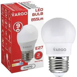 Лампа світлодіодна VARGO 9W E27 G45 6500K 220V (V-117970)