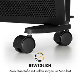 Конвекційний обігрівач Klarstein Hot Spot Slimcurve Double Wave 2-в-1 чорний (10035062)  - мініатюра 4
