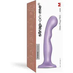 Насадка для страпона Strap-On-Me Dildo Plug P&G Lilas Metallic M - мініатюра 4