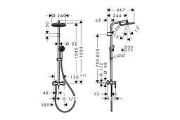 Душова система Hansgrohe Activera S 240 1jet EcoSmart Varia chrome 28875000 - мініатюра 4