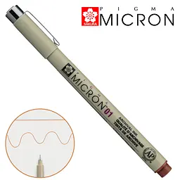 Лінер Sakura PIGMA MICRON (0.1), 0,25 мм коричневий