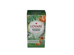 Чай пакетований зелений LOVARE 24 пакетиків Bahamian soursop