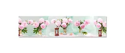 Кухонний фартух Пишні Рожеві Півонії вінілова наклейка квіти букети Зелений 60х200 см Happy Pocket Z180694 - мініатюра 7
