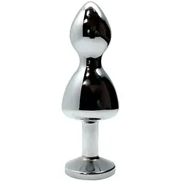 Металева анальна пробка Wooomy Lollypop Double Ball Metal Plug Red L - мініатюра 2