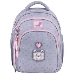 Рюкзак для початкової школи Kite Education 763S Pixel Love Сірий (K26-763S-1)