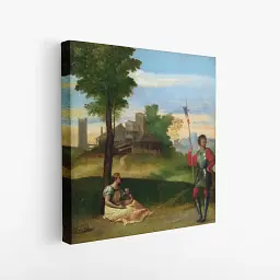Інтер'єрна картина Ідилія, Тіціан, Titian, An Idyll, інтер'єрний декор, 60×60 см (id6980) - мініатюра 2